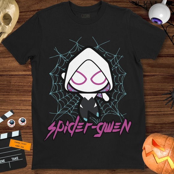 Marvel Spider-Gwen Cute Kawaii Epic Web Graphic Funny Shirt Unisex Gift T-Shirt - Picture 1 of 2